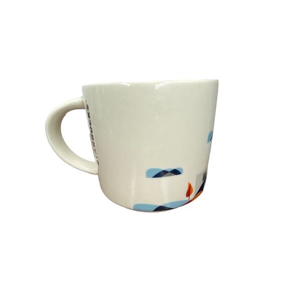 Starbucks Stackable Coffee Mug Cup Chicago Skyline Train Ferris Wheel 14 Oz - Picture 3 of 5